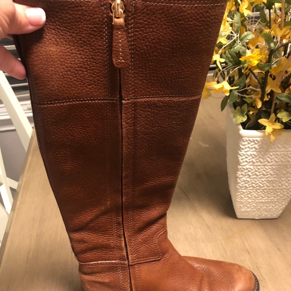 Tory Burch Brown Leather Riding Boots Size 6 - Picture 4 of 8